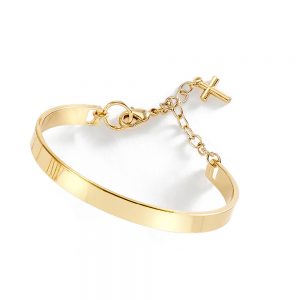 219309-41-Pulsera-Cruz-Lisa-pulsera-ajustable-con-baño-de-oro
