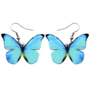 wish-arete1a-20-Acrylic-Novelty-Butterfly-Earrings-Pattern-Drop-Dangle-New-Fashion-